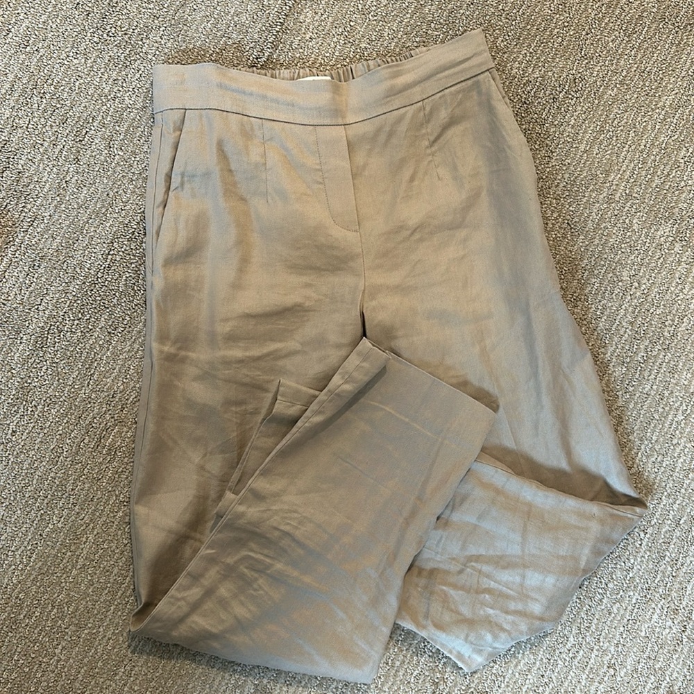 Aritzia babaton linen like tan dress pants